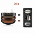 Double Seal Eyebrow Stamp Powder Kit Natural Brow Shaping Stencil Waterproof Long Lasting Brow Enhancer Makeup Tool for Women
